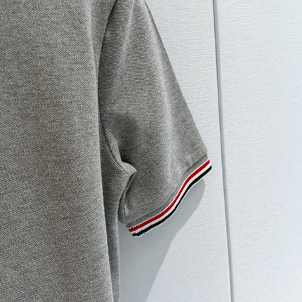 THOM 26S GRAY STRIPED POLO SHIRT STYLE 201