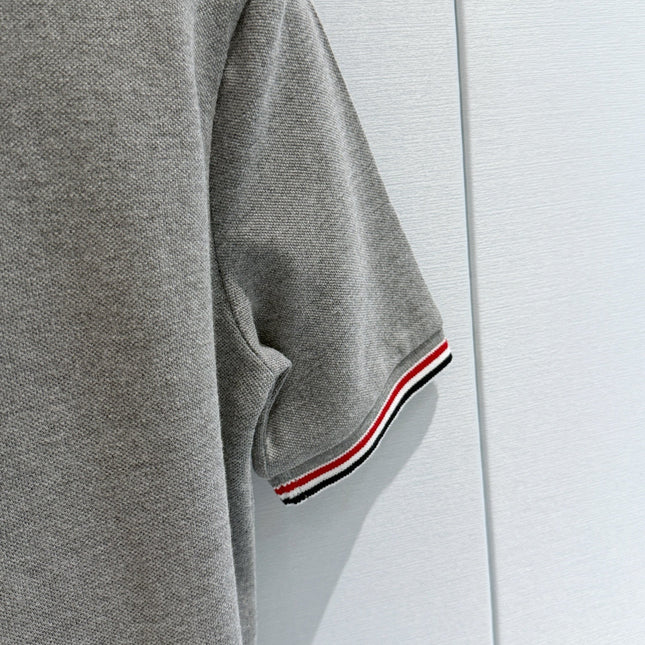 THOM 26S GRAY STRIPED POLO SHIRT STYLE 201