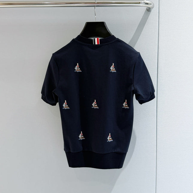 THOM 26S SHORT-SLEEVE KNIT TOP STYLE 200