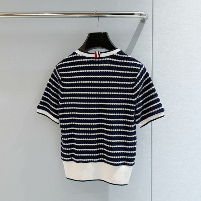 THOM 26S SHORT-SLEEVE KNIT TOP STYLE 198