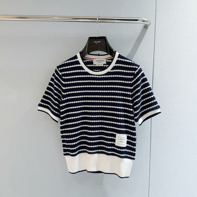 THOM 26S SHORT-SLEEVE KNIT TOP STYLE 198