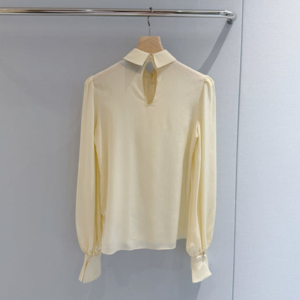 VALENTINO 26S BOW-DETAIL LONG-SLEEVE BLOUSE 368