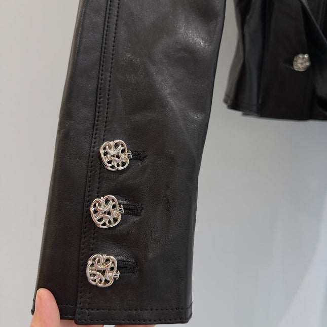 CHANEL 26S BELTED LEATHER JACKET 1725