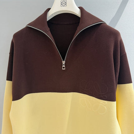 LOEWE 26S HALF-ZIP KNIT SWEATER 646