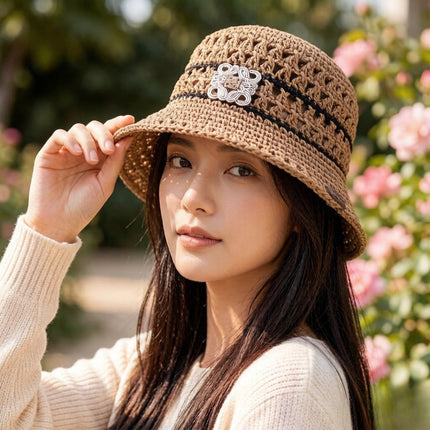 LOEWE 26S RAFFIA BUCKET HAT STYLE 206