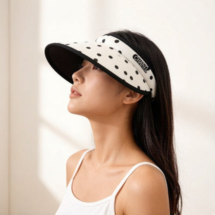 CHANEL 26S POLKA-DOT OPEN-TOP HAT 337956