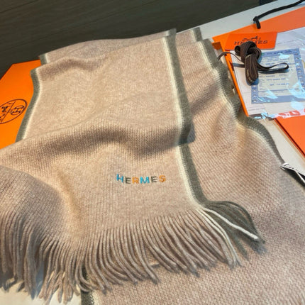 HERMES 25S SCARF 180 IN CASHMERE 989877