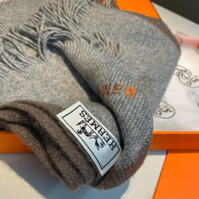 HERMES 25S SCARF 180 IN CASHMERE 989879