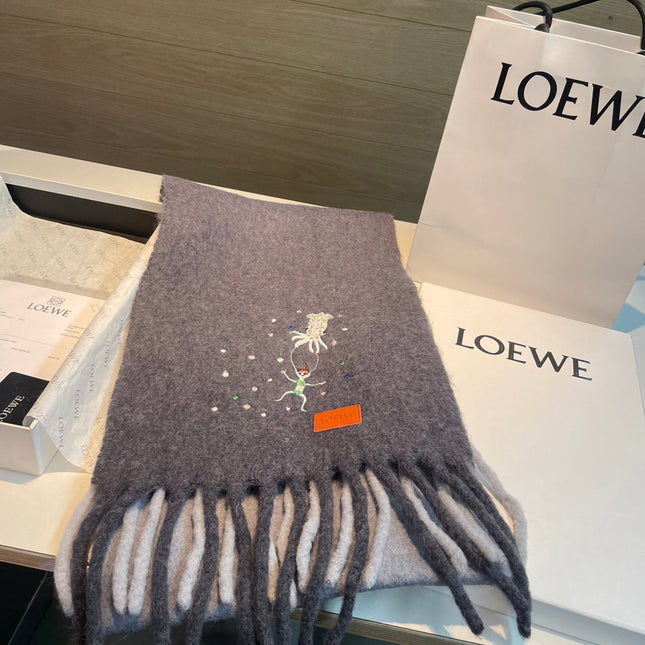 LOEWE 26S SCARF 200 IN WOOL MOHAIR 138183