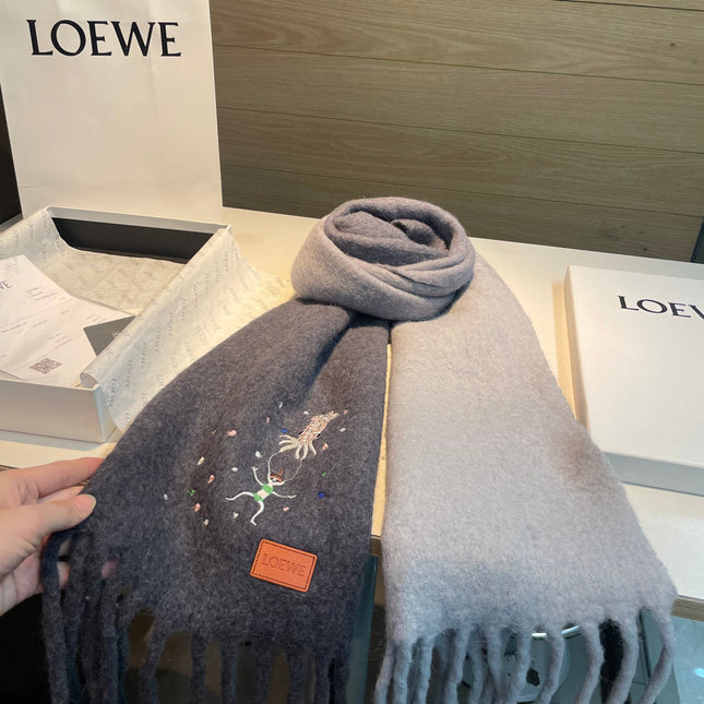 LOEWE 26S SCARF 200 IN WOOL MOHAIR 138183