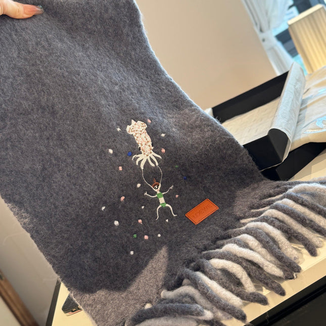 LOEWE 26S SCARF 200 IN WOOL MOHAIR 138183