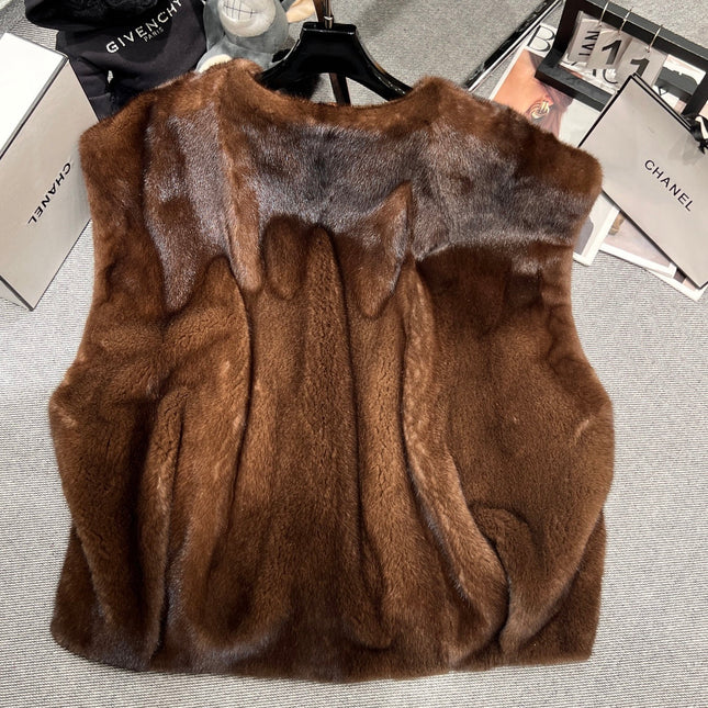 HERMES 25S SLEEVELESS MINK FUR VEST 475
