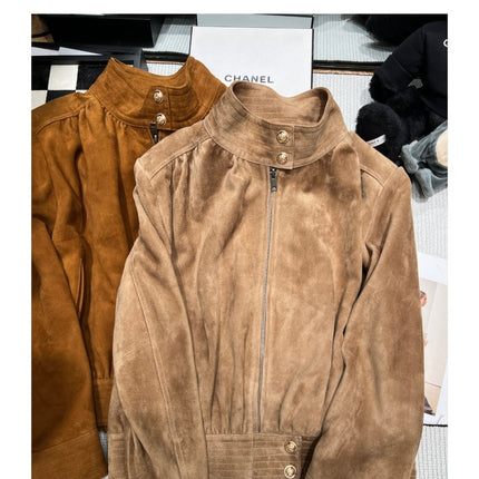 CELINE 26S SUEDE ZIP-UP JACKET 559