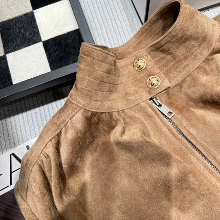 CELINE 26S SUEDE ZIP-UP JACKET 560