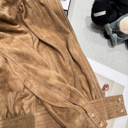 CELINE 26S SUEDE ZIP-UP JACKET 560