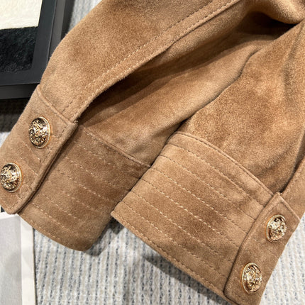 CELINE 26S SUEDE ZIP-UP JACKET 560