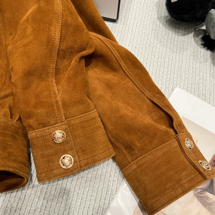 CELINE 26S SUEDE ZIP-UP JACKET 559