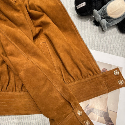 CELINE 26S SUEDE ZIP-UP JACKET 559