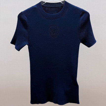 FENDI 26S SHORT-SLEEVE KNIT TOP 372