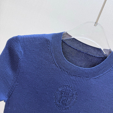 FENDI 26S SHORT-SLEEVE KNIT TOP 372