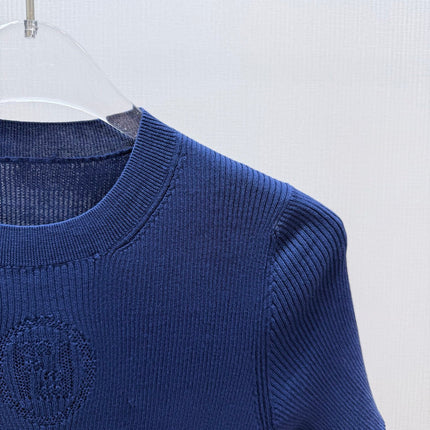 FENDI 26S SHORT-SLEEVE KNIT TOP 372