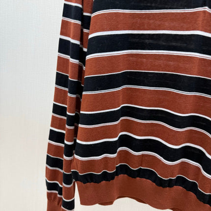 PRADA 26S STRIPED LONG-SLEEVE KNIT SWEATER 1058
