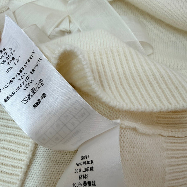 DIOR 26S BOW-TIE ROUND-NECK KNIT SWEATER 1385