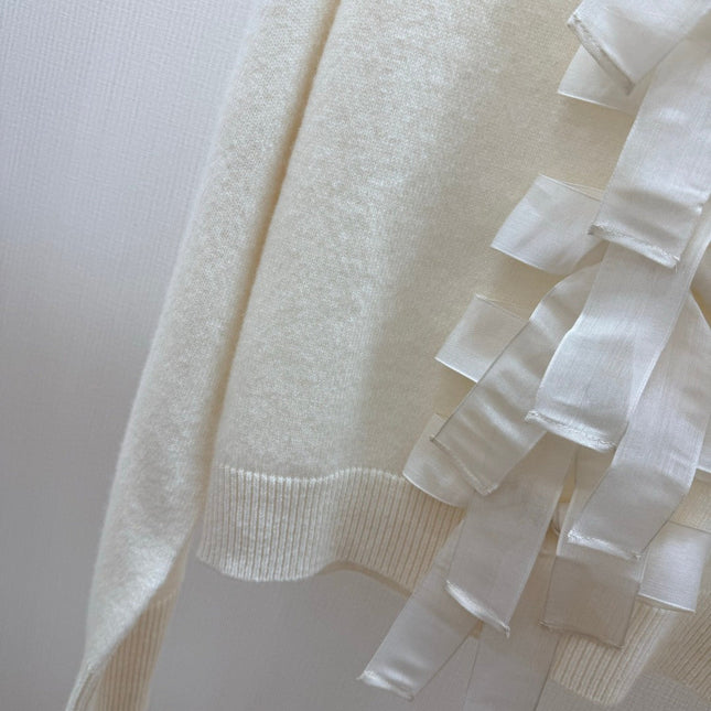 DIOR 26S BOW-TIE ROUND-NECK KNIT SWEATER 1385