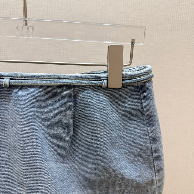 LOEWE 26S DENIM WRAP SKORT 582