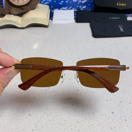 CARTIER 26S RIMLESS FRAME IN METAL 439583