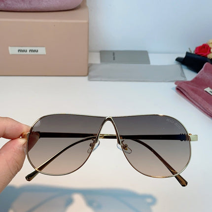 MIUMIU 26S OVAL FRAMEAVIATOR FRAME IN METAL 424522