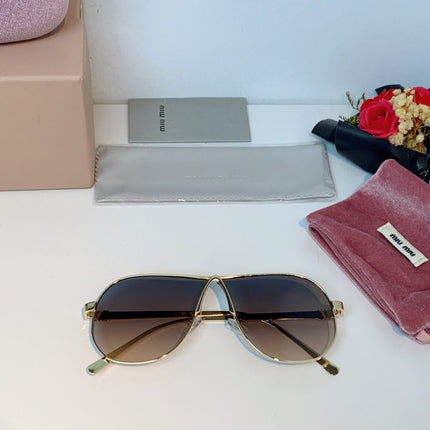 MIUMIU 26S OVAL FRAMEAVIATOR FRAME IN METAL 424522
