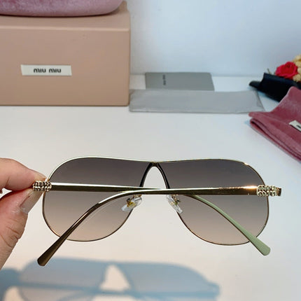 MIUMIU 26S OVAL FRAMEAVIATOR FRAME IN METAL 424522