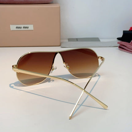 MIUMIU 26S OVAL FRAMEAVIATOR FRAME IN METAL 424523