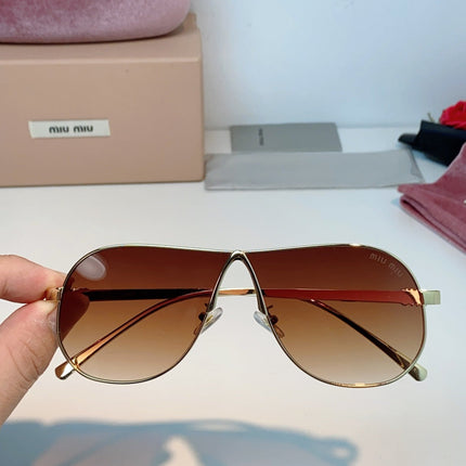 MIUMIU 26S OVAL FRAMEAVIATOR FRAME IN METAL 424523