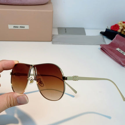 MIUMIU 26S OVAL FRAMEAVIATOR FRAME IN METAL 424523
