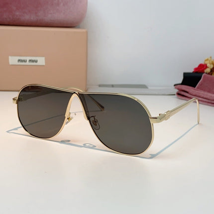 MIUMIU 26S OVAL FRAMEAVIATOR FRAME IN METAL 424525
