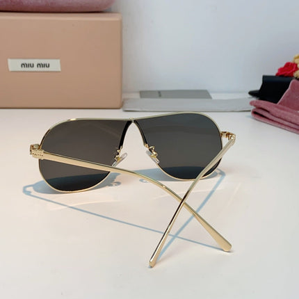 MIUMIU 26S OVAL FRAMEAVIATOR FRAME IN METAL 424525