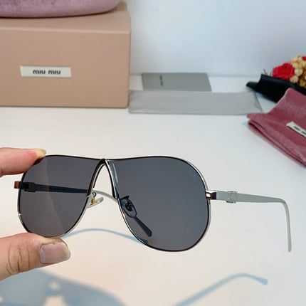 MIUMIU 26S OVAL FRAMEAVIATOR FRAME IN METAL 424526