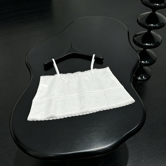 PRADA 26S LACE TRIM CAMISOLE 1044