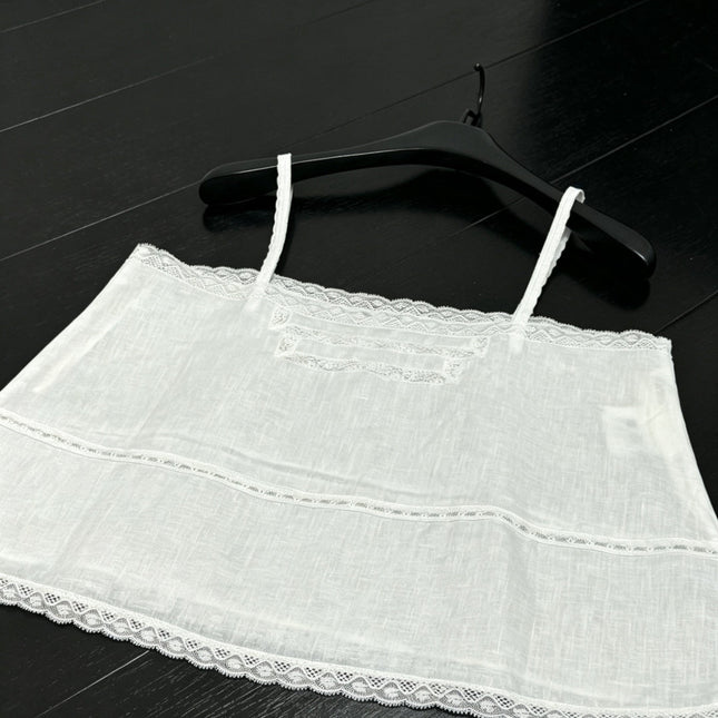 PRADA 26S LACE TRIM CAMISOLE 1044