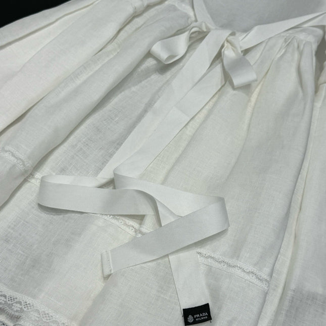 PRADA 26S LINEN SLIP DRESS 1043
