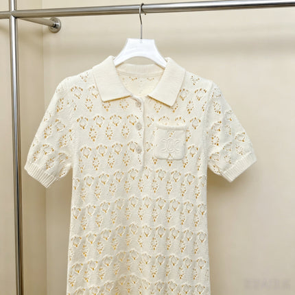 CELINE 26S LACE KNIT DRESS 446