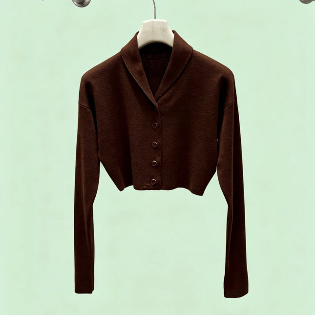 LORO PIANA 26S CROPPED KNIT CARDIGAN 873