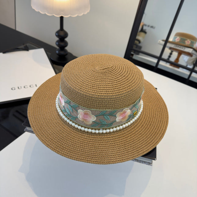 GUCCI 26S WIDE-BRIMMED STRAW HAT 250