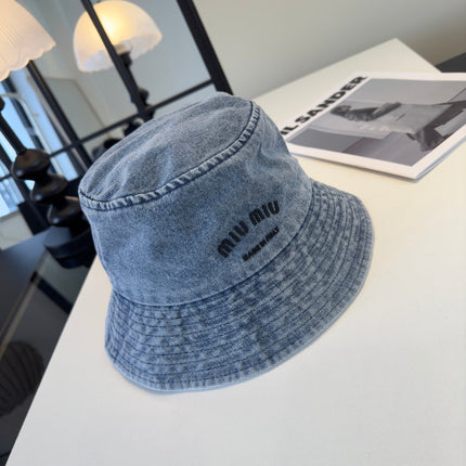 MIUMIU 26S DENIM BUCKET HAT 340423