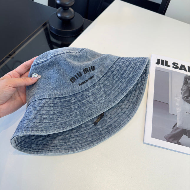 MIUMIU 26S DENIM BUCKET HAT 340423