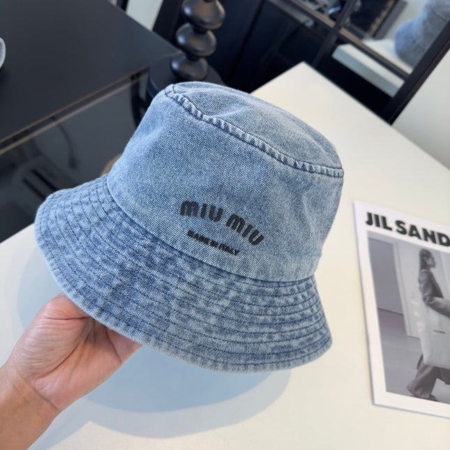 MIUMIU 26S DENIM BUCKET HAT 340423