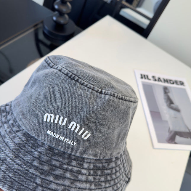 MIUMIU 26S DENIM BUCKET HAT 340424