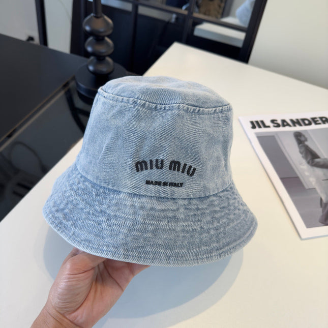MIUMIU 26S DENIM BUCKET HAT 340425